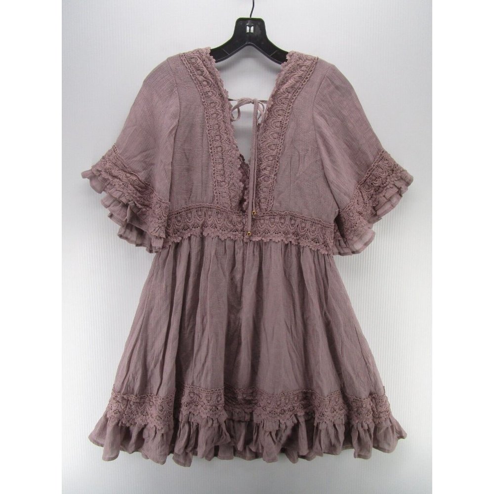 Bluivy Dress Large Fit Flare Ruffle Crochet Boho Pullover NEW - Picture 8 of 13